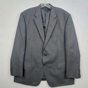 Chaps Single Breast 2 Button Men Blazer Charcoal Gray 48R